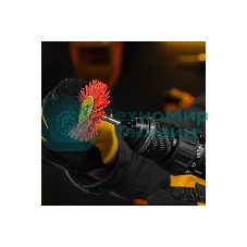 Щетка для дрели Denzel 65 мм, плоская, со шпилькой, нейлоновая щетина