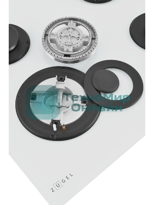 Варочная панель газ ZUGEL ZGH603W, белая