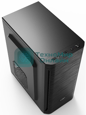 Компьютерный корпус CBR mATX Minitower MX10, c БП PSU-ATX400-08EC (400W/80мм), 2*USB 2.0, HD Audio+Mic, черный