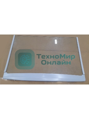 Полка стеклянная 495 х 338 х 4 с обрамлением нижняя (для холодильников с нижней МК, кроме R-290; R-296)