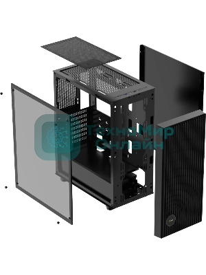 Компьютерный корпус Ocypus Gaммa C70 BK ARGB ATX/win/black/4 ARGB fans/no PSU/Tempered Glass