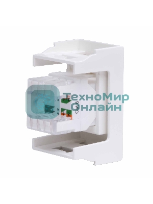 Розетка компьютерная DKC Viva 45058 RJ-45 кат.6, неэкранированная, 8P8C, Hyperline, Dual IDC, белая, 1 модуль