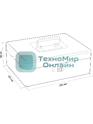 Ящик для денег без номинала Cactus CS-DCB-003 90x250x180 графитовый