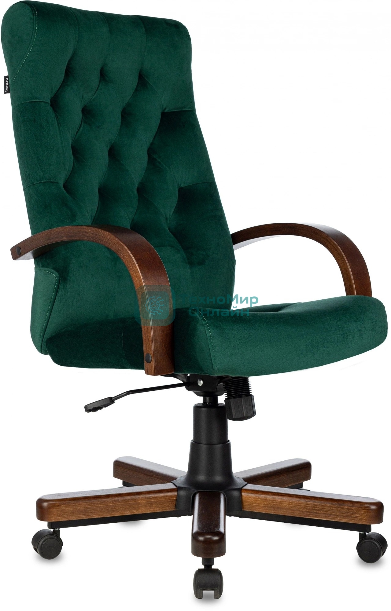 Кресло Бюрократ T-9928WALNUT Fabric Italia Green зеленый, ткань
