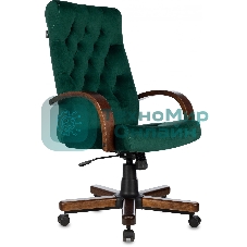 Кресло Бюрократ T-9928WALNUT Fabric Italia Green зеленый, ткань