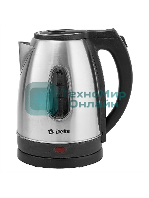 Чайник электрический DELTA DL-1114 нерж. с серым
