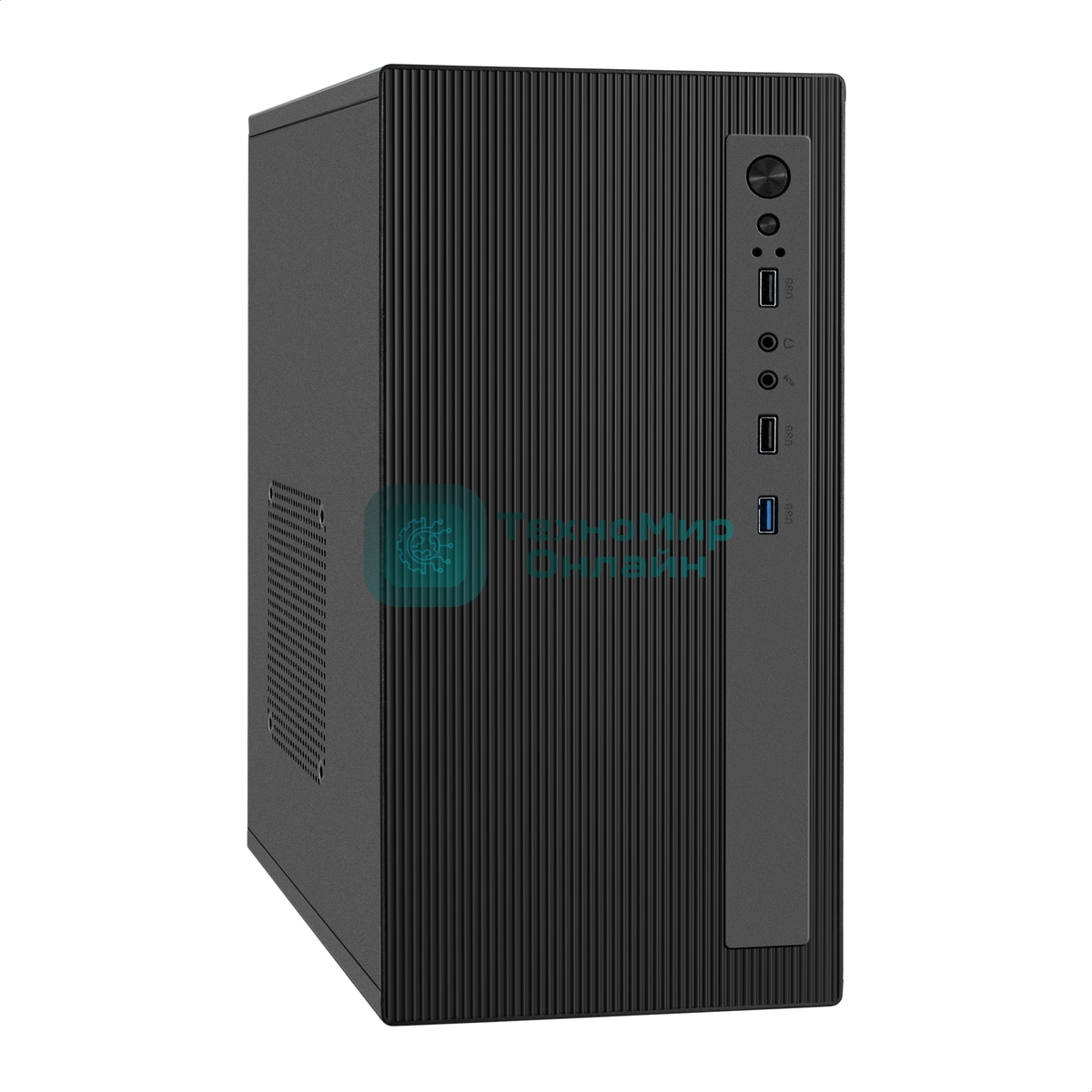 Компьютерный корпус Minitower ExeGate BAA-303MU-AA500 (mATX, БП AA500 с вент. 8см, 2*USB+1*USB 3.0, HD Audio, черный)