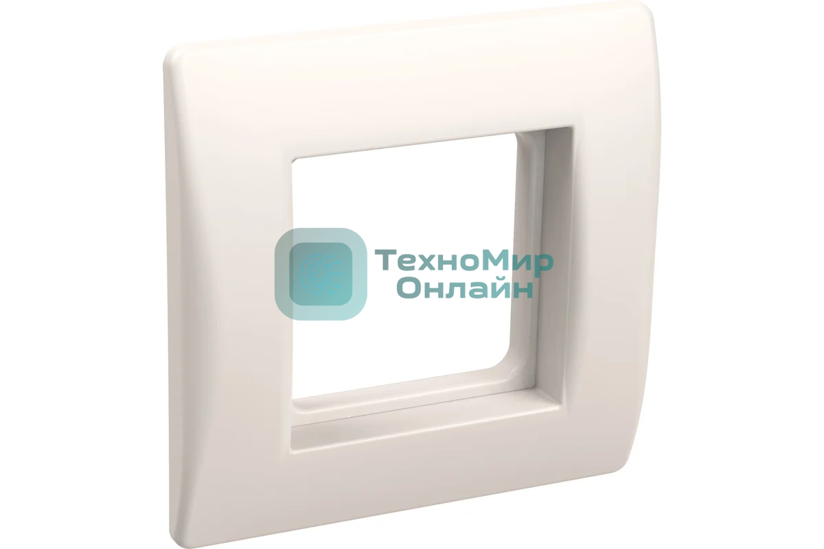 Рамка 1-м 2мод. с суппортом для коробок КМКУ белый IEK CKK-40D-RSK2-K01