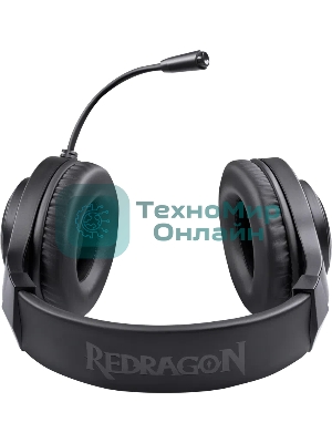 Проводные наушники Redragon Hylas черный, полноразмерные, Jack 3.5 мм, встроенный микрофон, RGB-подсветка