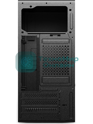 Компьютерный корпус CBR mATX Minitower V201, без БП, 2хUSB 2.0, HD Audio+Mic, черный PCC-MATX-V201-WPSU