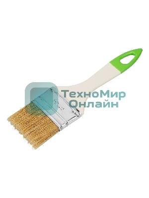 Кисть флейцевая Сибртех, 50, 8, натуральная щетина, пластиковая рукоятка, 10шт