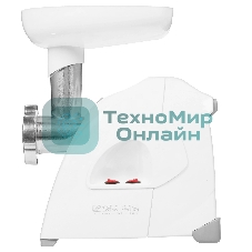 Мясорубка электрическая Аксион М41.02 белый, 1700 Вт, 2.0 кг/мин, реверс, защита от перегрузки, насадки - 8