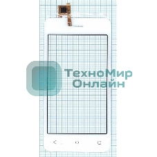 Сенсорное стекло (тачскрин) для Fly FS406 Stratus 5, белое
