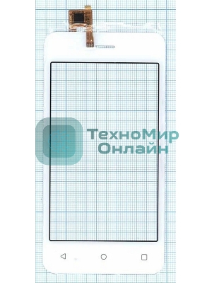 Сенсорное стекло (тачскрин) для Fly FS406 Stratus 5, белое