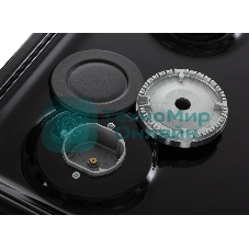 Плита газовая De Luxe 5040.48Г (Щ)-011 черный, конфорок 4 шт, духовка 46 л, 50 см x 85 см x 50 см