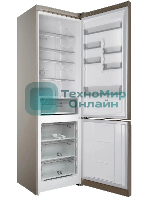 Холодильник Hotpoint HT 6200 BZ бронзовый двухкамерный 240/83л морозилка снизу, No Frost