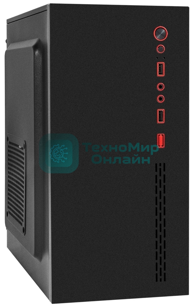 Компьютерный корпус Miditower ExeGate AA-443U-UNS400 (ATX, БП UNS400 с вент. 12см, 2хUSB+1хUSB 3.0+HD Audio, черный)