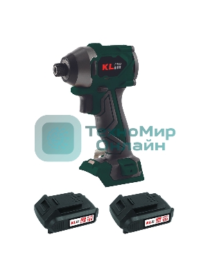 Профессиональный бесщеточный винтоверт аккумуляторный KLPRO KLDV18BH-20 (18В, Li-ion-2шт, 2.0А·ч, 220Нм, 2 скорости, подсветка,З/У,в кейсе)