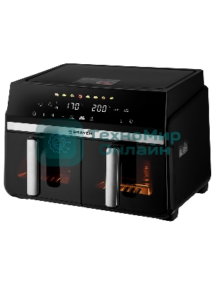 Аэрогриль BRAYER BR2050 черный, 2200 Вт, 10 л, сенсор, 8 программ