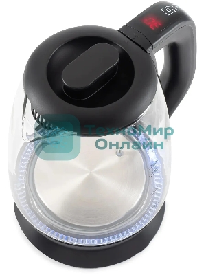 Чайник электрический Starwind SKS3036 1.7л. 2200Вт черный корпус: стекло