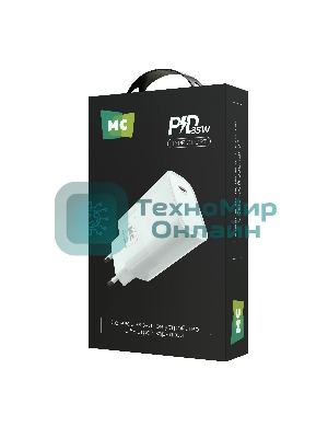 Сетевое зарядное устройство MORE CHOICE (4620202553522) NC68 1Type-C 3.0A PD 35W, белый