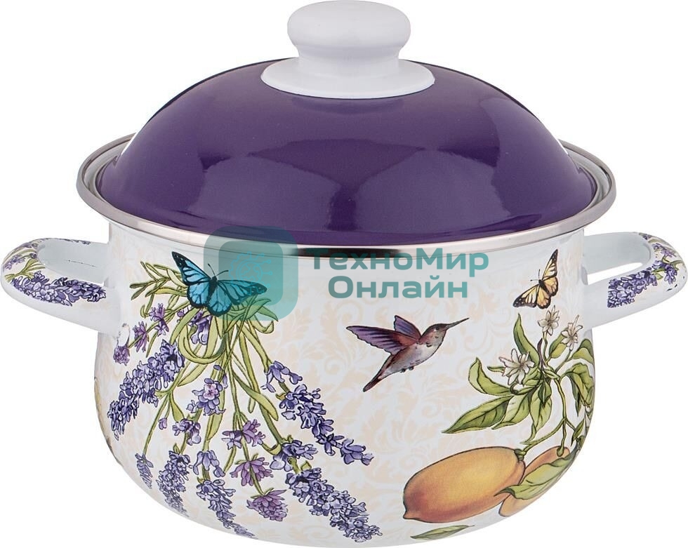 Кастрюля AGNESS 934-546 Прованс лимоны, 2.0 л