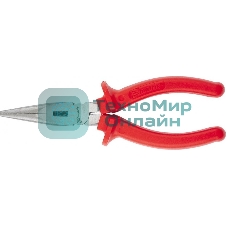 Длинногубцы Matrix Econom, 160 мм, прямые шлифованные, пластмассовые рукоятки