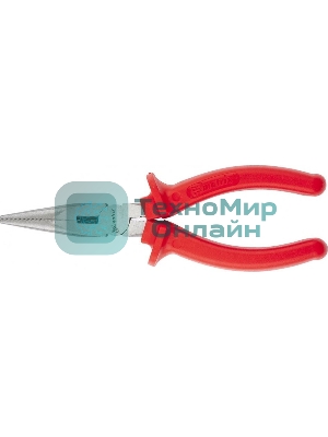 Длинногубцы Matrix Econom, 160 мм, прямые шлифованные, пластмассовые рукоятки