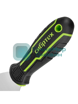 Шпательная лопатка из нержавеющей стали Сибртех 100 мм, двухкомпонентная рукоятка