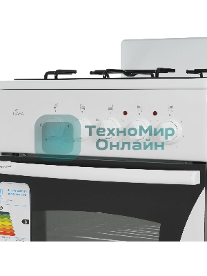 Плита комбинированная Flama RK 2201 W белый, конфорок 2 газовых и 2 электрических, духовка 50 л, 50 см x 85 см x 54 см