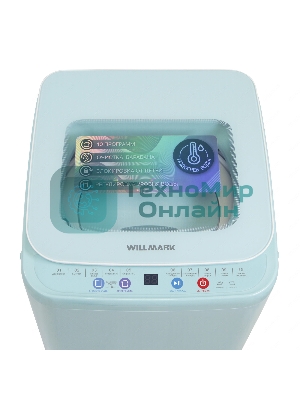 Стиральная машина Willmark WMA-451GH бирюзовый, загрузка вертикальная 3.5 кг, 800 об/мин