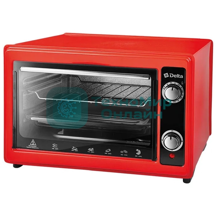 Мини-печь Delta D-0122 красная