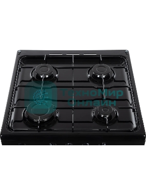 Плита газовая De Luxe 5040.48Г (Щ)-011 черный, конфорок 4 шт, духовка 46 л, 50 см x 85 см x 50 см