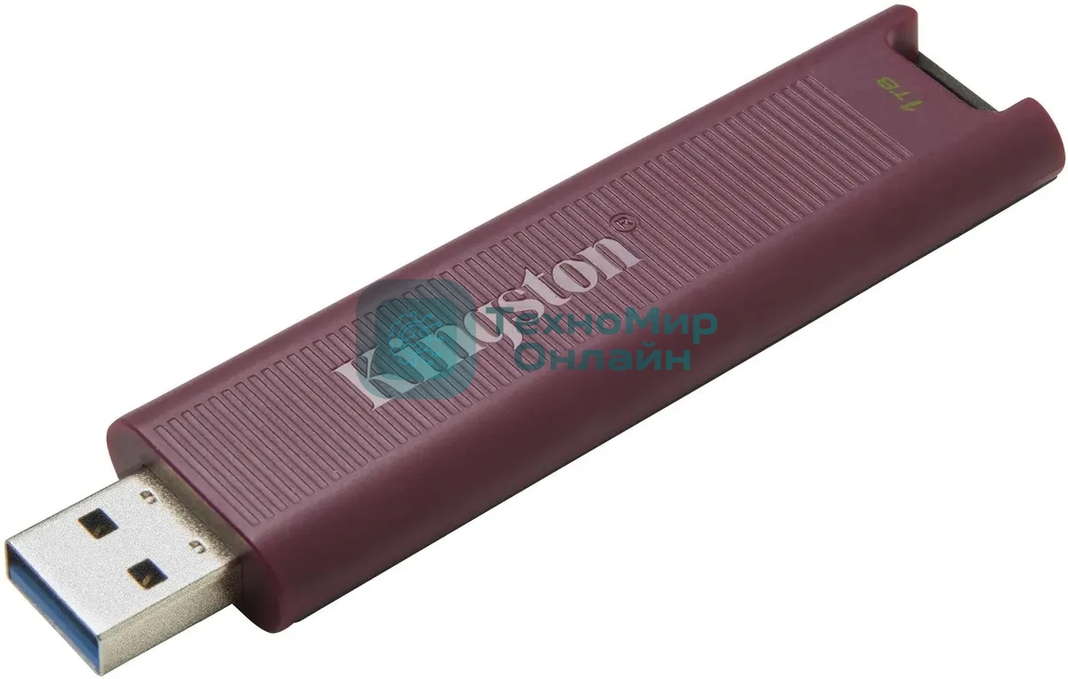 Флешка USB Kingston DataTraveler Max (DTMAXA/1TB), 1Tb, USB 3.2 Gen 2, R/W 1000/900, бордовый