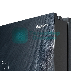 Холодильник Бирюса CD 496 TBG текстурированное черное стекло трехкамерный 334/162л морозилка снизу, NoFrost, Side by Side