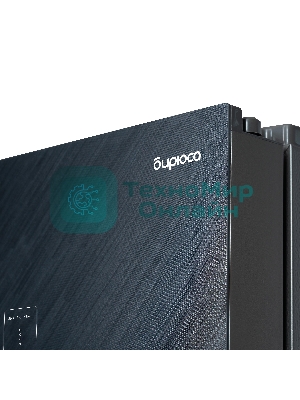 Холодильник Бирюса CD 496 TBG текстурированное черное стекло трехкамерный 334/162л морозилка снизу, NoFrost, Side by Side