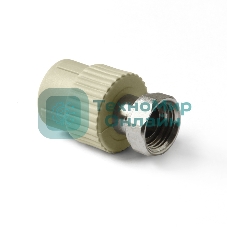 Муфта комбинированная 20 х 3/4' с накидной гайкой полипропиленовая PPR белый PRO AQUA