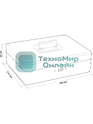 Ящик для денег без номинала Cactus CS-DCB-004 90x300x240 графитовый