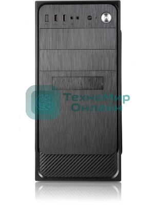 Компьютерный корпус с блоком питания 450Вт. Сase Forza mATX, 450W, 2xUSB 3.0, Black, w/o FAN, 12 см fan PSU, power cord