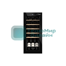 Винный шкаф Libhof GM-18 черный, 53 л, 1 отсек, 18 бут., класс A
