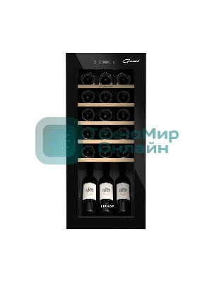 Винный шкаф Libhof GM-18 черный, 53 л, 1 отсек, 18 бут., класс A