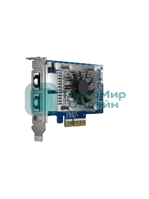 Сетевая карта QNAP QXG-10G2T-X710 LAN Expansion Card, PCIe Gen 3, Two 10GbE (10G/5G/2.5G/1G/100M)) Ports with SR-IOV and iSCSI, Block-based, Supports Multiple Virtual Disk Modes