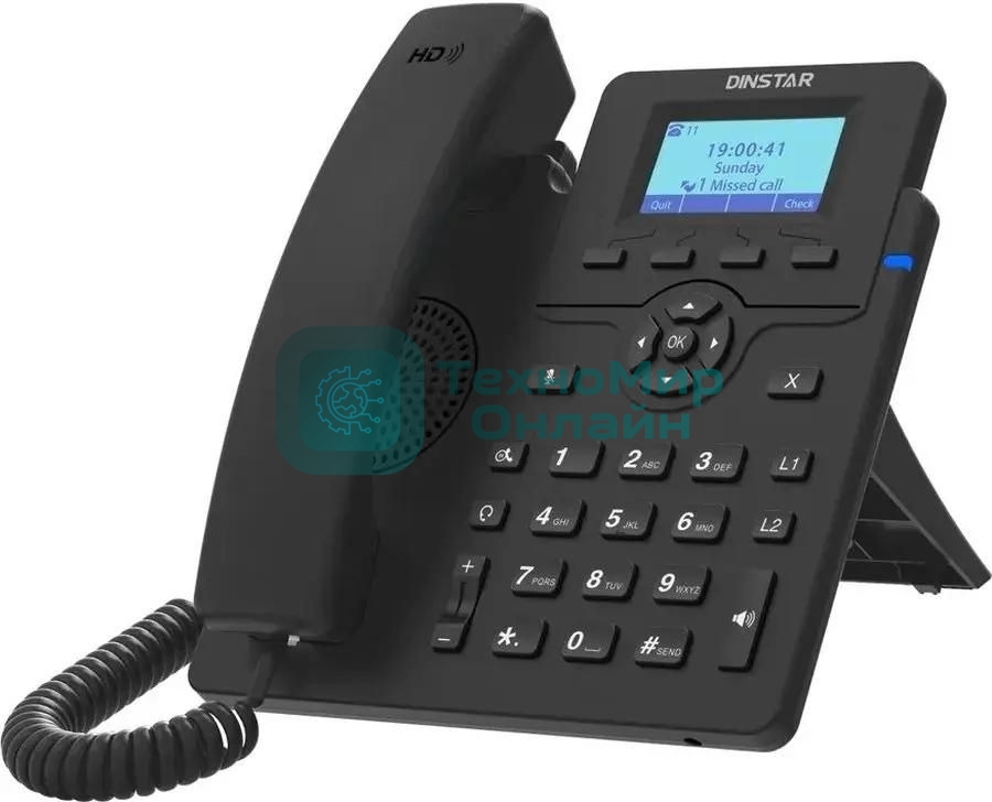 Телефон IP Dinstar C60U черный