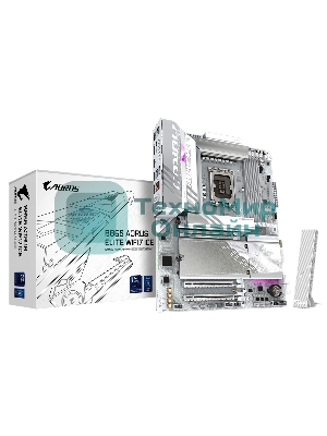 Материнская плата Gigabyte B860 AORUS ELITE WIFI7 ICE, LGA 1851, Intel B860, 4xDDR5, 4xSATA, 3xM.2, 1xPCIe 5.0 x16, 2xPCIe 4.0 x1, 1xHDMI, 2xDP, 1x 2.5Gb LAN, 6xUSB-A 3.2, 1xUSB-C 3.2, 4xUSB-A 2.0, 2x3.5 мм, 7.1, ATX