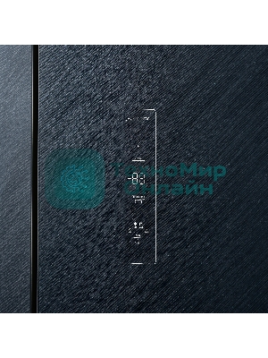 Холодильник Бирюса CD 496 TBG текстурированное черное стекло трехкамерный 334/162л морозилка снизу, NoFrost, Side by Side