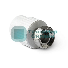 Муфта комбинированная 25 х 3/4' с накидной гайкой полипропиленовая PPR белый PRO AQUA