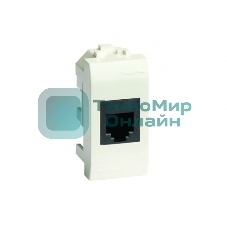 Розетка компьютерная DKC Brava 76458B RJ45 кат.6, 8P8C, белая, 1 мод