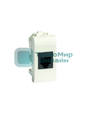 Розетка компьютерная DKC Brava 76458B RJ45 кат.6, 8P8C, белая, 1 мод