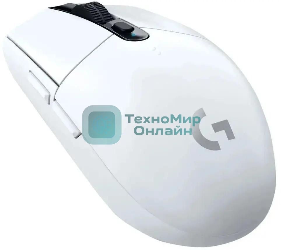 Мышь беспроводная Logitech G304 Lightspeed белый, 12000 dpi, радиоканал, USB, кнопки - 6