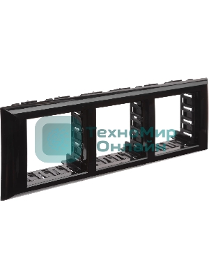 Рамка-суппорт 6мод. Avanti для In-liner Front черный ДКС 4402916